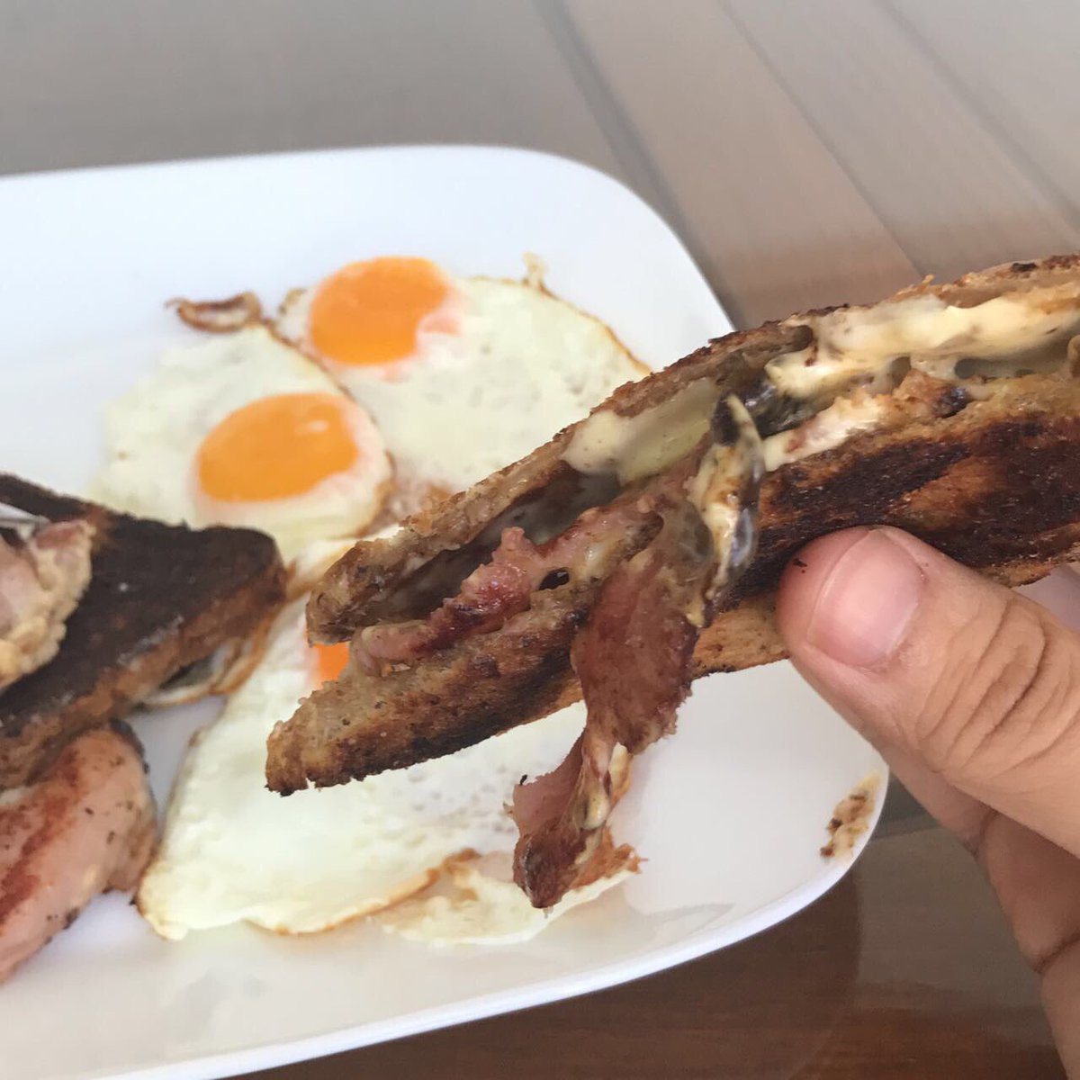 jxmickey's tweet photo. @GordonRamsay What do you think of my grilled cheese and bacon? https://t.co/S3uKbe4R6v