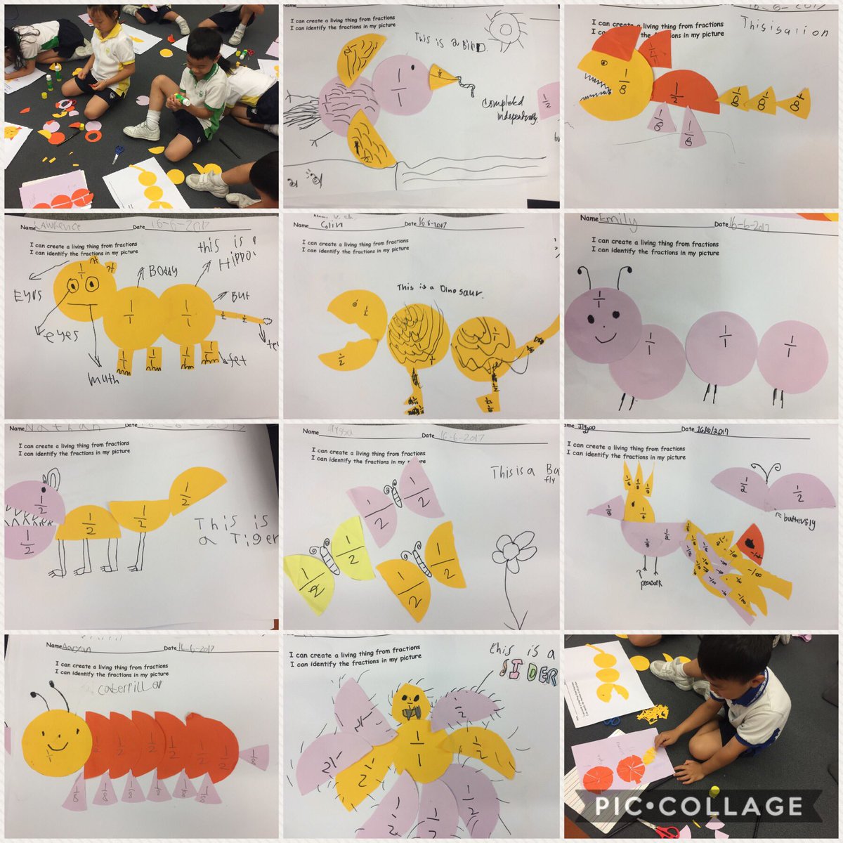 JeikaAustin's tweet photo. Combining #creativity #thinking skills in #maths #fractions and #howworldworks to create "living fractions" #pypchat #pyp #earlyyears #ibpyp https://t.co/8QSvVLDqBF
