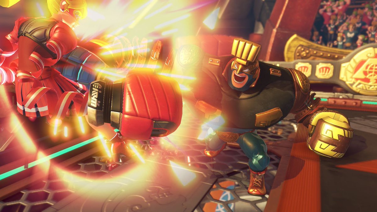 AbrajXGaming's tweet photo. The second update for ARMS will add a new character called "Max Brass", coming next month
#E3 #E32017 #AXGE32017 #NintendoE3 #AXG #ARMS https://t.co/qxT9vODeGX