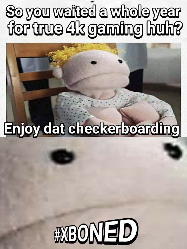 NextGamer1981's tweet photo. @HardcoreMetal89 @dreyer_smit @runodamill @Arsonall I Not Paying $500 for Checkerboard and 30Fps.
#Fake4k 😂😂😂 https://t.co/0gxwS3xQU0