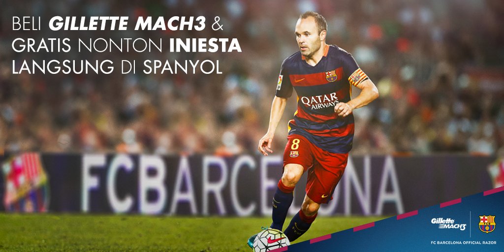 GilletteID's tweet photo. Ikutan kontes Gillette berhadiah nonton langsung @FCBarcelona di Spanyol GRATIS yuk! Klik https://t.co/IZyB1I9ZIt untuk mekanismenya! https://t.co/2ocJR4uqnQ