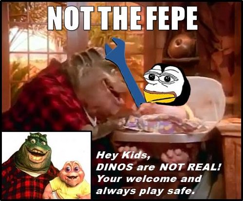 gorillamerica's tweet photo. NOT THE FEPE #FAKESCIENCE #GLOBEXIT #FLATEARTH #researchflatearth #fakedinosaurs @yogazombies #fepe #dinofraud https://t.co/S6BIZumUn6