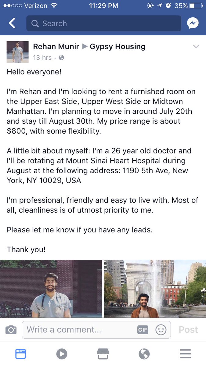 teejaysheikh's tweet photo. Desi doc posts on fb housinh group. Girls going gaga over him. https://t.co/RIawfrUrIi