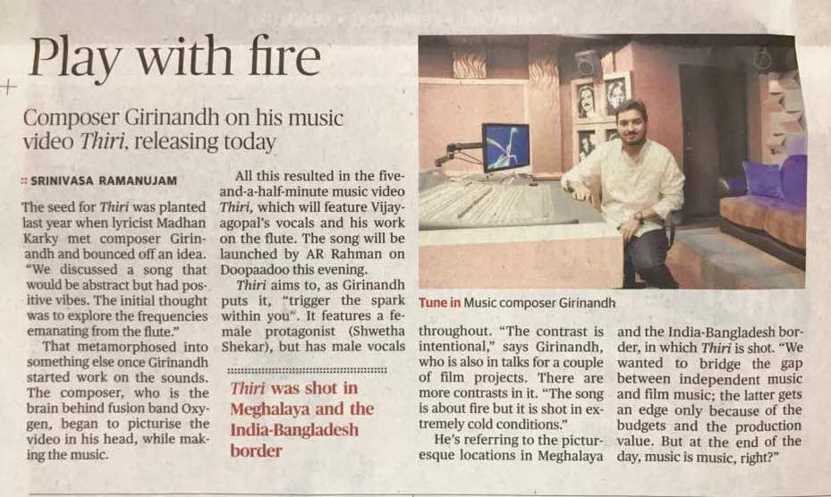 DooPaaDoo (@doopaadoo) on Twitter photo <a href="/THMetroPlus/">TH Food</a>'s today news #article about 'THIRI - A <a href="/girinandh/">girinandh</a>'s musical' a special song will be launched by <a href="/arrahman/">A.R.Rahman</a> at 6.
<a href="/madhankarky/">Madhan Karky</a> <a href="/THMetroPlus/">TH Food</a>'s today news #article about 'THIRI - A <a href="/girinandh/">girinandh</a>'s musical' a special song will be launched by <a href="/arrahman/">A.R.Rahman</a> at 6.
<a href="/madhankarky/">Madhan Karky</a>