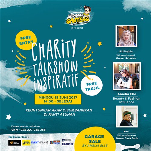 Event Malang On Twitter Charity Talkshow Inspiratif 18 06 2021