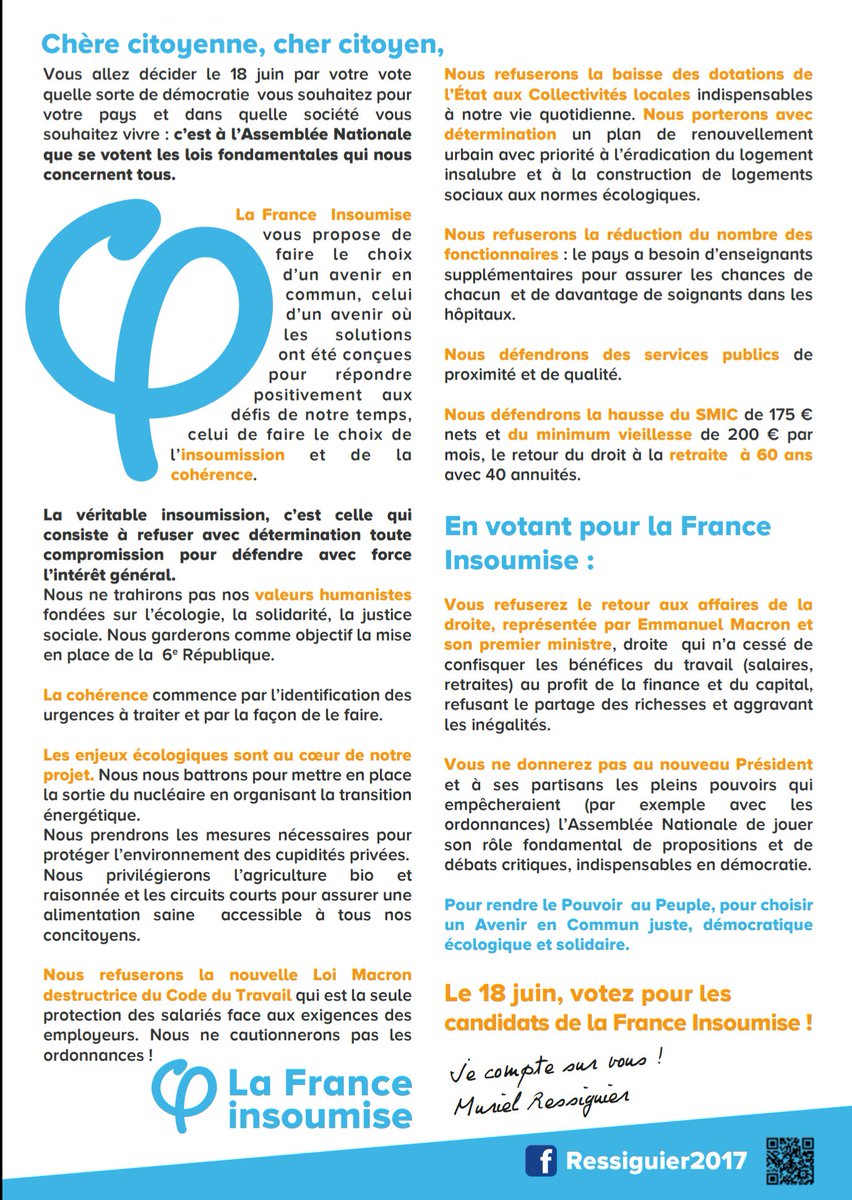 MRessiguier's tweet photo. #Circo3402 Dimanche #18Juin choisissez dans quelle société vous souhaitez vivre. #FranceInsoumise #LegislativeFi https://t.co/Ts0bYcAm86