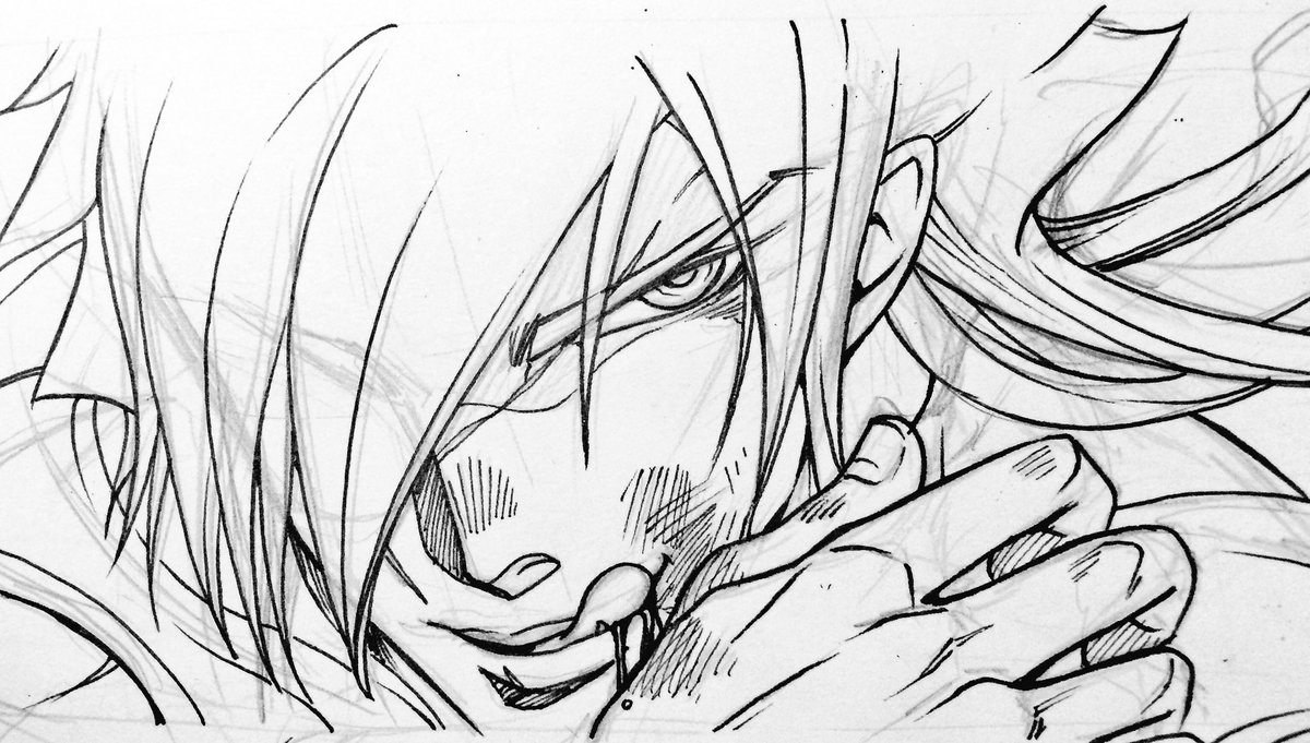 Sagita_d's tweet photo. This man... #mundodorado cap 23 #spoiler #Beliar ;w; my inking speed level today:🐢 https://t.co/BPeNOPHQyC