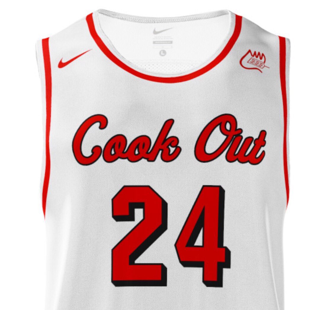 CookOut's tweet image. Follow &amp;amp; Retweet for a chance to win this &quot;Home Court Classic&quot; jersey, size Small. ♨️🔥

We&apos;ll choose a winner early next week! Best of luck!