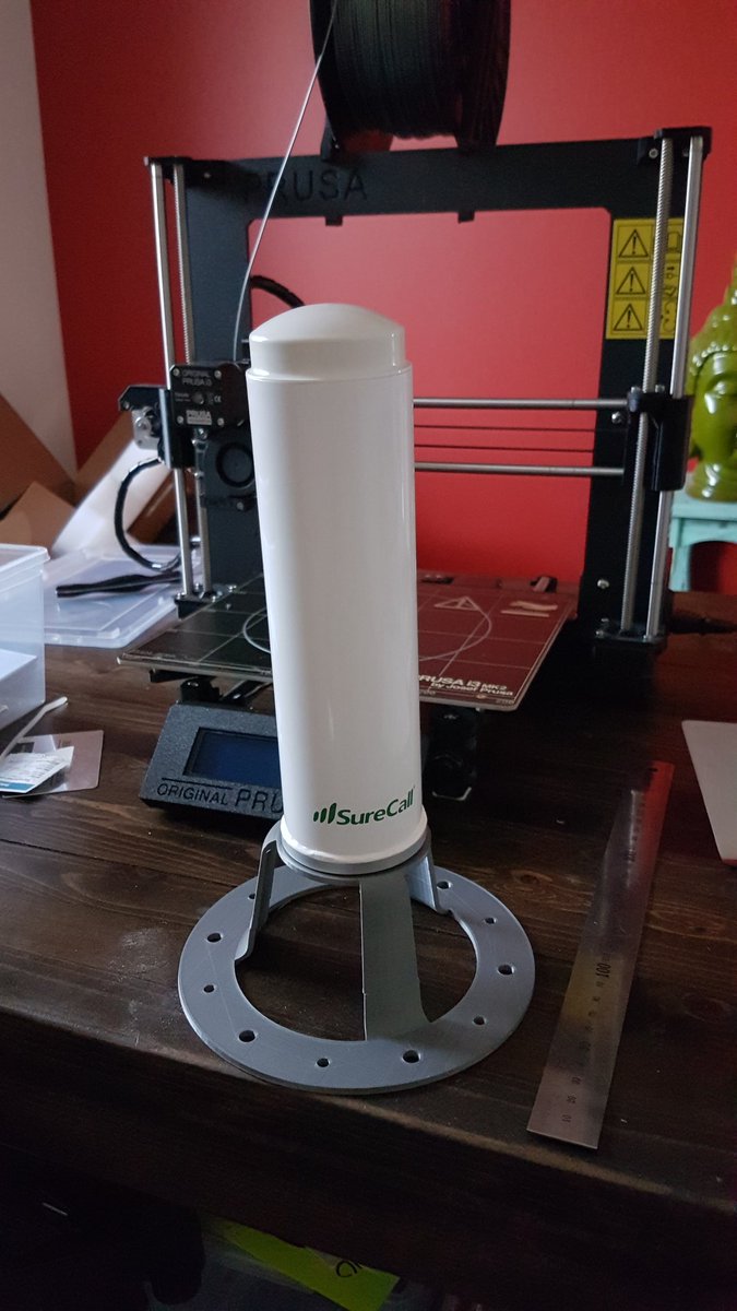 explorking's tweet photo. Our custom @SureCall roof bracket for #Explorker2. Test print using PLA. Will reprint in ASA at 6mm thickness. #3dprinting #explorking https://t.co/n4OceNpW5W