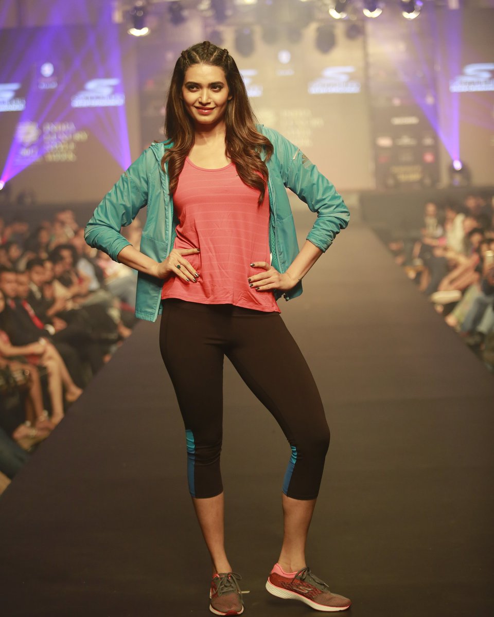 SkechersIndia's tweet photo. The gorgeous @karishma_tanna in Skechers GOwalk Sport at India Luxury Style Week . #SkechersIndia #ILSW #WalkingisASport https://t.co/cSWRyQ00n3