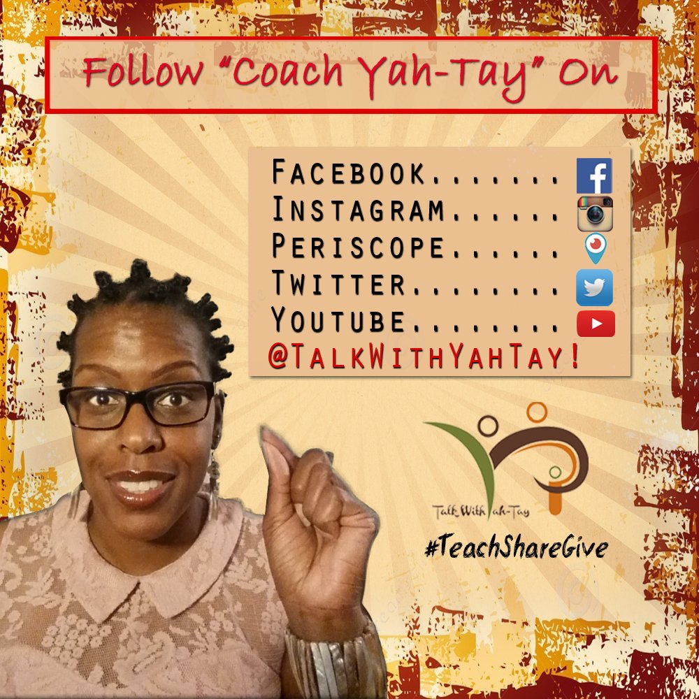TalkWithYahTay's tweet photo. Are you following #CoachYahTay on these #SocialMedia platforms?
#TalkWithYahTay #TeachShareGive https://t.co/RduBGF9Nbi