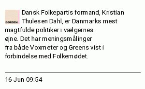 BORSEN: Thulesen siger nej: Jeg stiller ikke op som statsminister: borsen.dk/nyheder/politi…