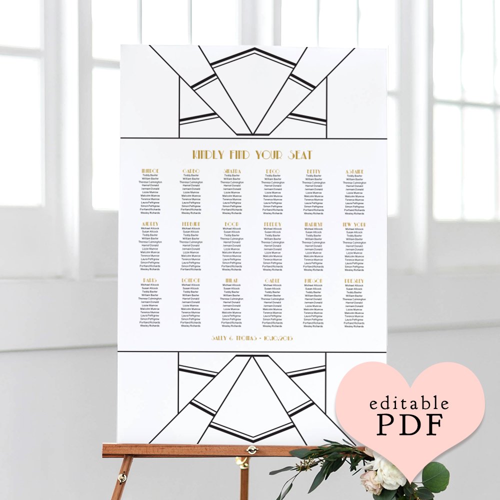Say hello to LARGE wedding seating plan templates! 24x36" 18x24" A1 &amp; A2 templates. FIFTEEN for 15% off etsy.me/2t6EbTe #weddings
