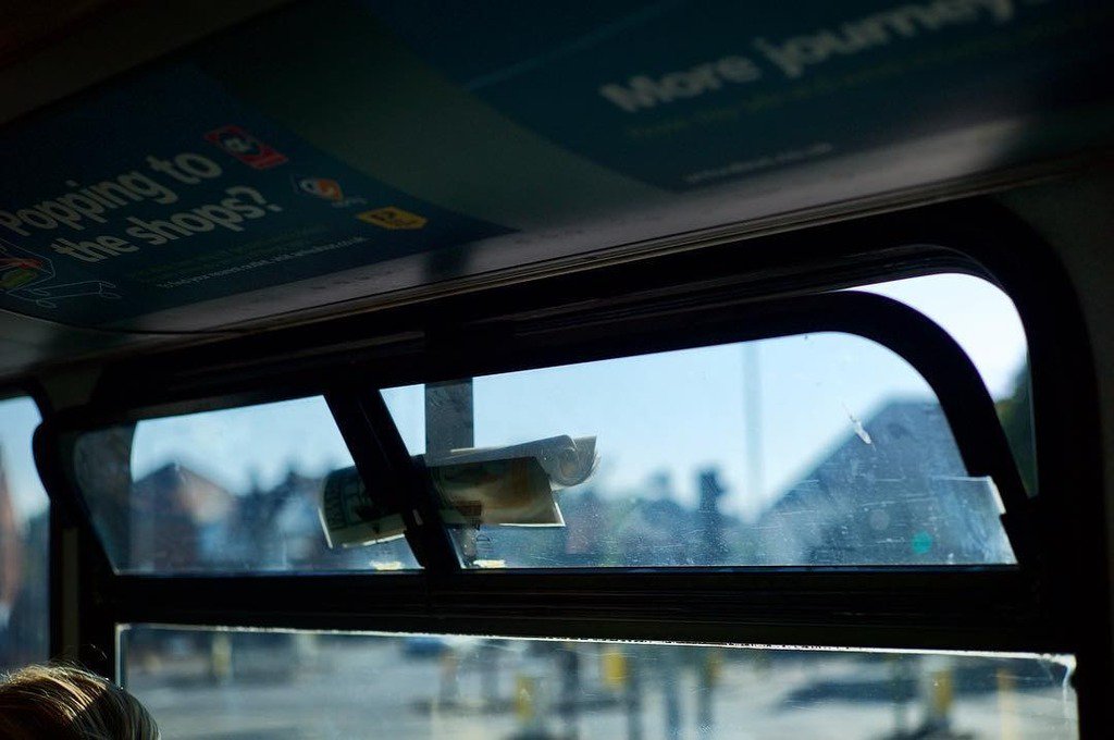hughhamilton's tweet photo. Ideas on Photography - Leicester bus air conditioning #arriva #proppedopen #metro #breeze #summer #suburbs #commut… https://t.co/uAJPc7IdqU https://t.co/AyZCEYOaOv