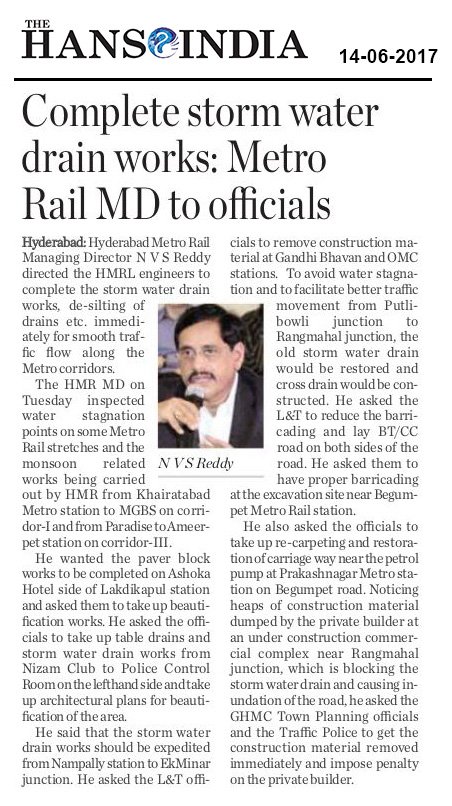 md_hmrl's tweet photo. Complete storm water drain works: Metro Rail MD to officials
#hansindia #hmr #hyderabadmetrorail #drainworks https://t.co/vLas9tZOXF