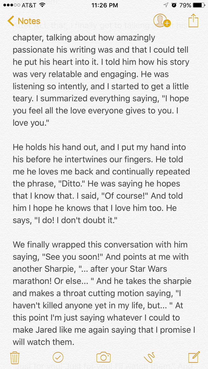 _itsokaysammy_'s tweet photo. Alright! Here's a super long auto story from #SPNPHX of how @jarpad says he was gonna kill me. #PHXCON https://t.co/VYHaxg0Hqn