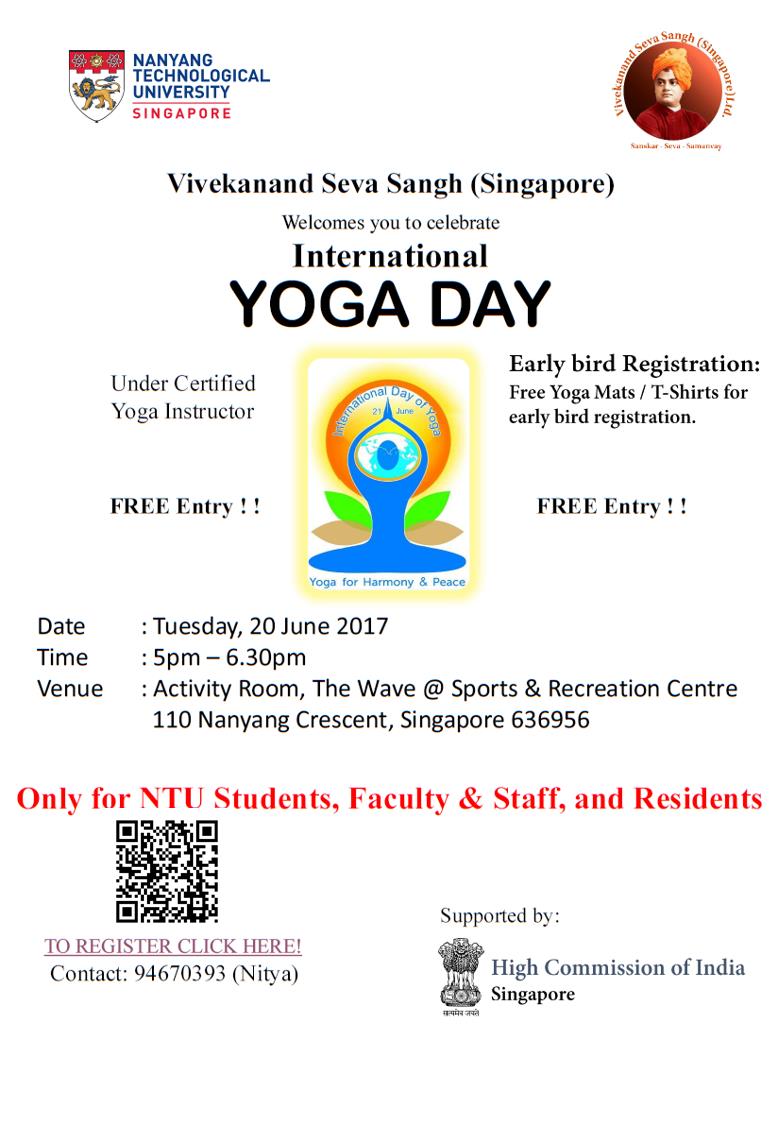 Celebrate International Yoga Day with NTU this 21st June at The Wave!! Register now: wis.ntu.edu.sg/pls/webexe/REG…
#InternationalYogaDay2017