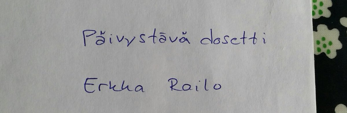 ErkkaRailo's tweet photo. Päivystävä lääkeannostin sai eilen postia valppaalta kansalaiselta. https://t.co/3ezjfg8C9X