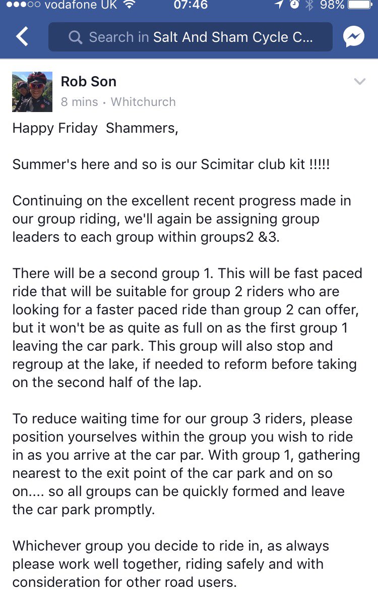 SAScycleclub's tweet photo. Every Saturday 7am, Ashton Way Keynsham. Everyone welcome to join us in our 'Lap of The Lakes'
#SAS
#LOTL
#CollectiveCycling
#TomorrowWeRide https://t.co/LMVJWIlpuh