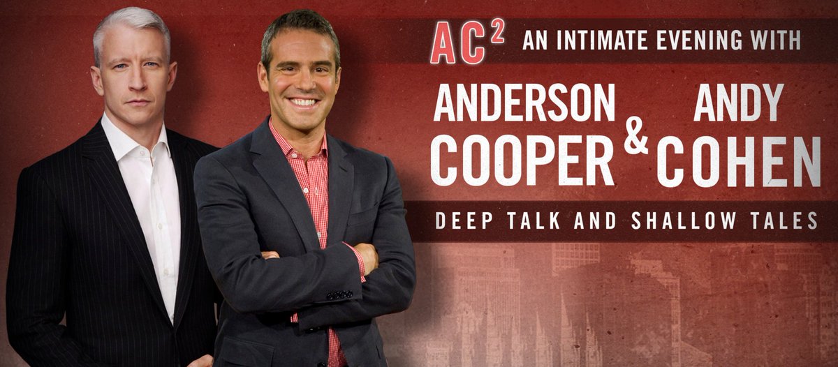 EmmysFoundation's tweet photo. See the @andersoncooper &amp; @Andy #bromance in person: Bid by 6/20 on 2 VIP tickets to @ac2live tour in Houston! https://t.co/c12J1fZ6J3 https://t.co/sGsJz6w4tl