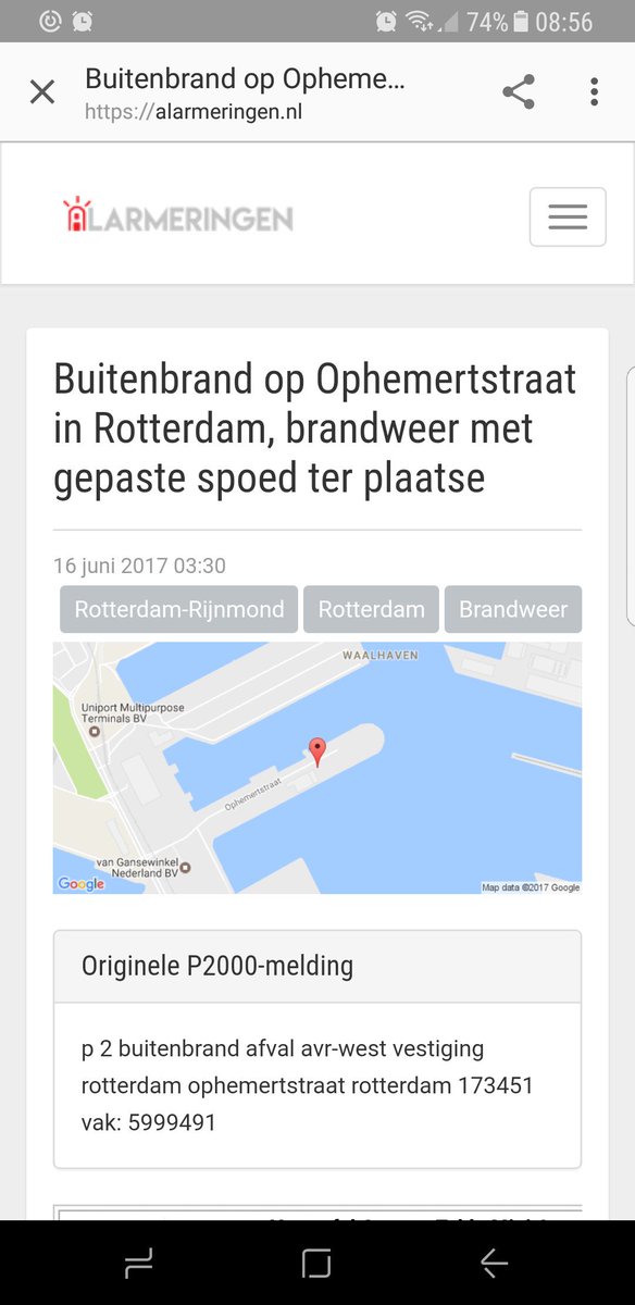 seversvanmeurs's tweet image. En alweer een brandje? Gaat lekker ... lijkt op het bedrijf met 40.000 kilo gevaarlijke stoffen in gasflessen?! #wtf! #heijplaat