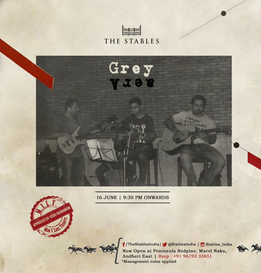 Tonight 'M-I-L-F' presents 'Grey Area' - a #pop/#rock band comprising of 4 passionate musicians who are all set to enthrall you!
#Mumbai
