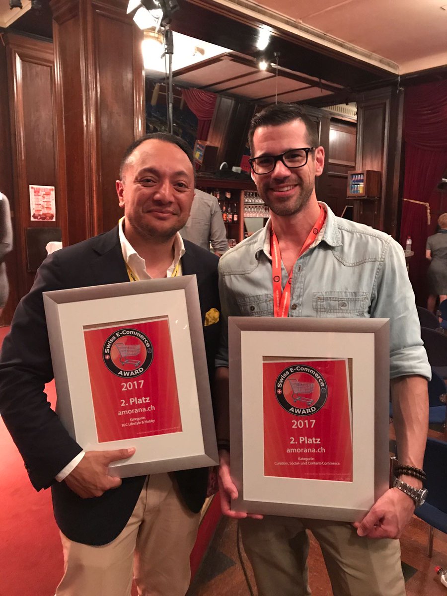 amoranaCH's tweet photo. Wir haben an der #ecomzh den 2. Platz in den Kategorien B2C Lifestyle &amp; Hobby und Curation, Social- und Content-Commerce geholt! 🙌 https://t.co/BSblyNbiZs