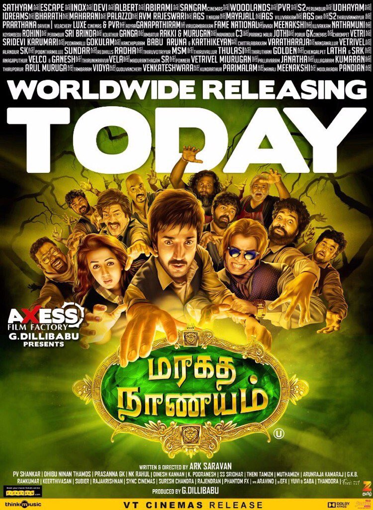 sujavarunee's tweet photo. Very interesting and entertaining #MaragadhaNaanayam do watch in treaters @AxessFilm @nikkigalrani @AadhiOfficial kudos to Dir @ARK_SARAVAN https://t.co/FpeEmm0L3X