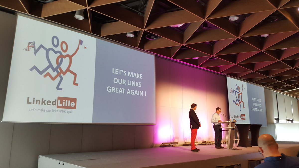 CgrandLille's tweet photo. "Let's make our links great again !" Oui mais comment ? Les idées de B.Vermersch @BoostePartners #LinkedLille https://t.co/8nCj5ahU9D