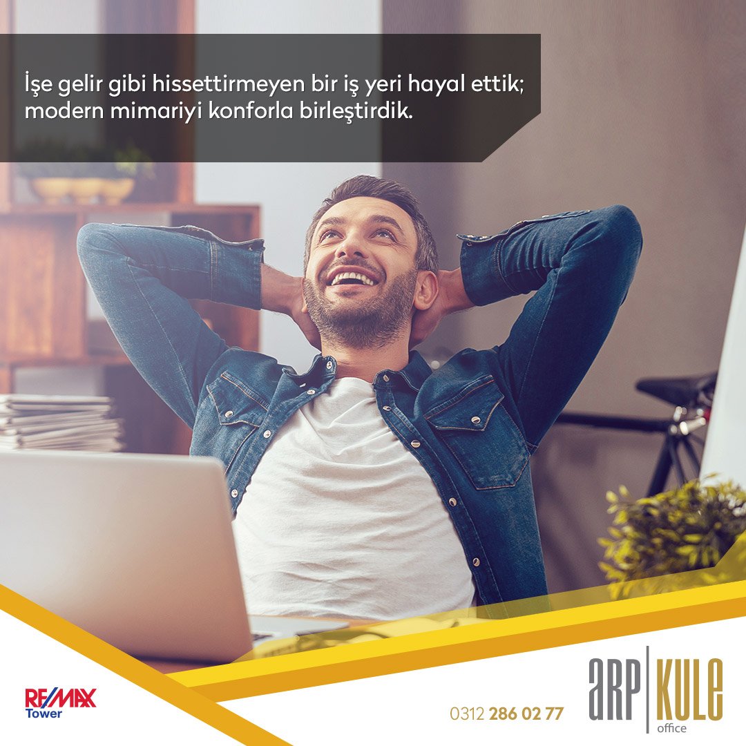 KuleArp's tweet photo. İşe gelir gibi hissettirmeyen bir iş yeri hayal ettik; modern mimariyi konforla birleştirdik. #arpkule #remaxtower #ticarigayrimenkul #ofis https://t.co/ElsDMrxxle