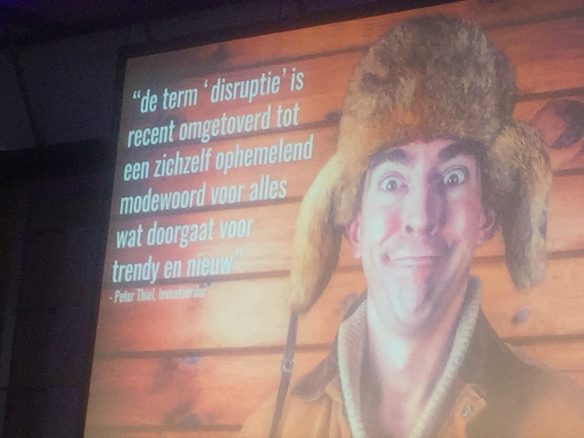 juleslejeune's tweet photo. Start dag2 #wijzijndna #dna2017 met Menno Lanting over de verschillende dimensies en snelheden van #disruptie: niet alleen technologie!! https://t.co/4VCcwmsq51