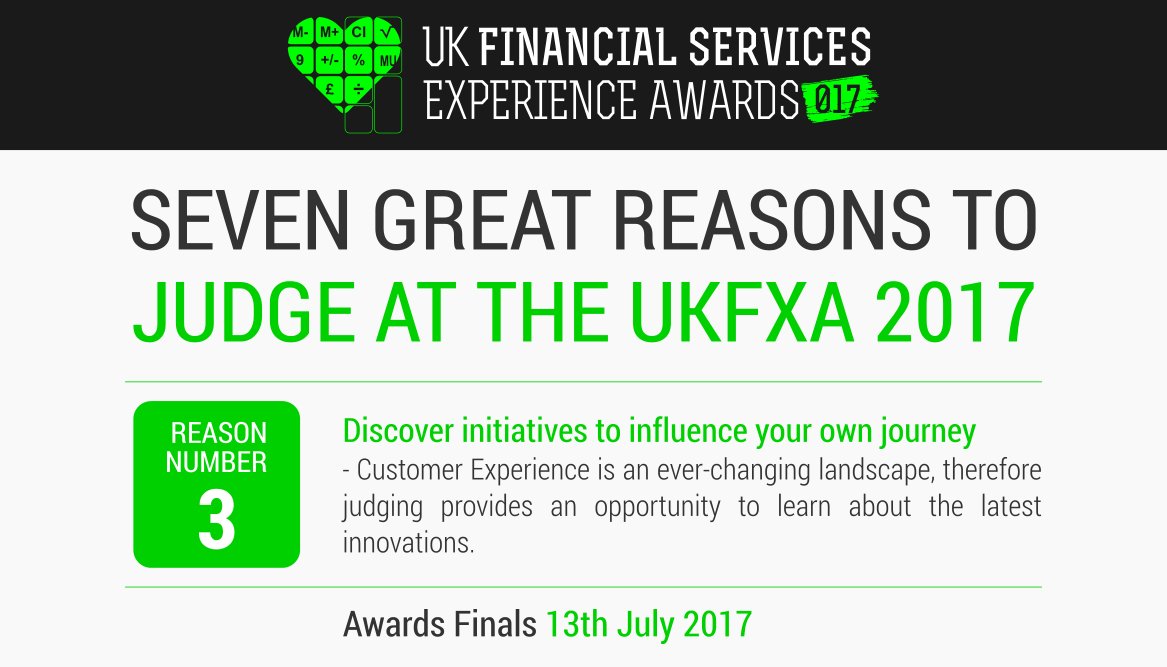 PS_Awards's tweet photo. Here is one great reason why you should apply to judge for the UK Financial Services Experience Awards! https://t.co/6Qd4tfJkkX https://t.co/KxN8HgRWWy