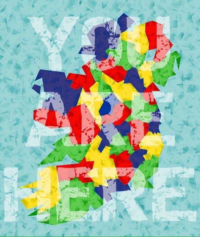 E_PhelanArt's tweet photo. 'YOU ARE HERE' #Ireland #irish  #counties #map #irishmap #fourcolourtheorem #Bloomsday https://t.co/7PIno0BMH2