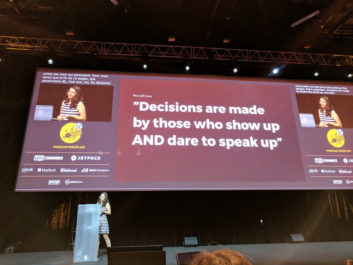 johnmaeda's tweet photo. “Decisions are made by those who show up. And who dare to speak up.” —Petya Raykovska #WCEU https://t.co/FqNnyB8wUJ