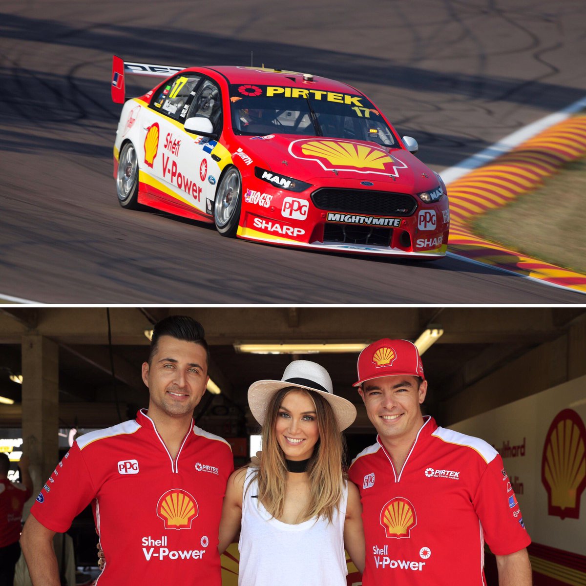 P2 at the end of Practice today. Car seems nice! <a href="/DeltaGoodrem/">Delta Goodrem</a> was a guest in our garage with the team today! Hope you enjoyed it! #V8SC