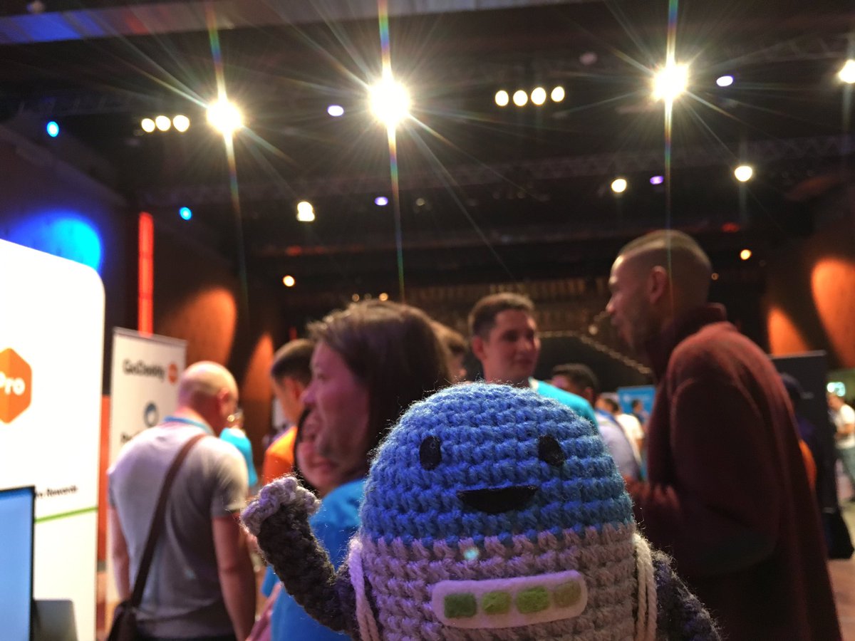 manny's tweet photo. Networking time at the @GoDaddy booth :) #wceu https://t.co/bcYL5POmyz