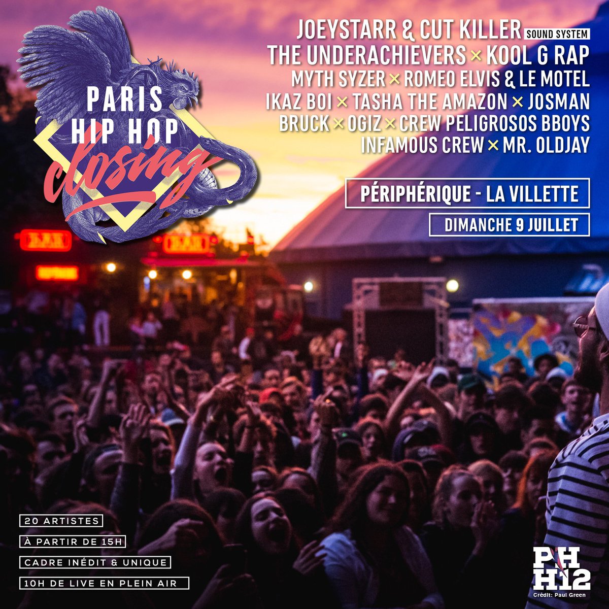 ParisHipHop's tweet photo. Rendez-vous le dimanche 09 juillet à Périphérique-@LaVillette pour une journée hip-hop en plein air ☀ #PHH
https://t.co/xfAYZCLyq1 https://t.co/UVBNaa2OOt