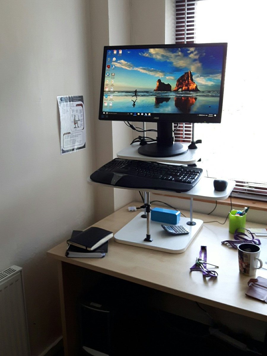 Compass_BISL's tweet photo. My #StandingWorkstation reduced #healthharms increased #productivity #CreateMovementInWorkplace 👊 https://t.co/KbCM2K8En5
