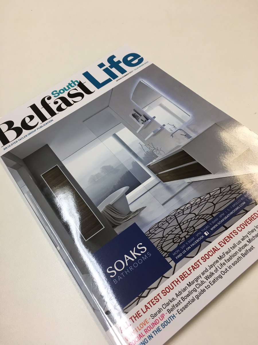 SBelfastLife's tweet photo. Our new edition hits the streets today, we love this beautiful bathroom image by @soaksbathrooms, look out for our distribution team today! https://t.co/RKvoIqr2Za