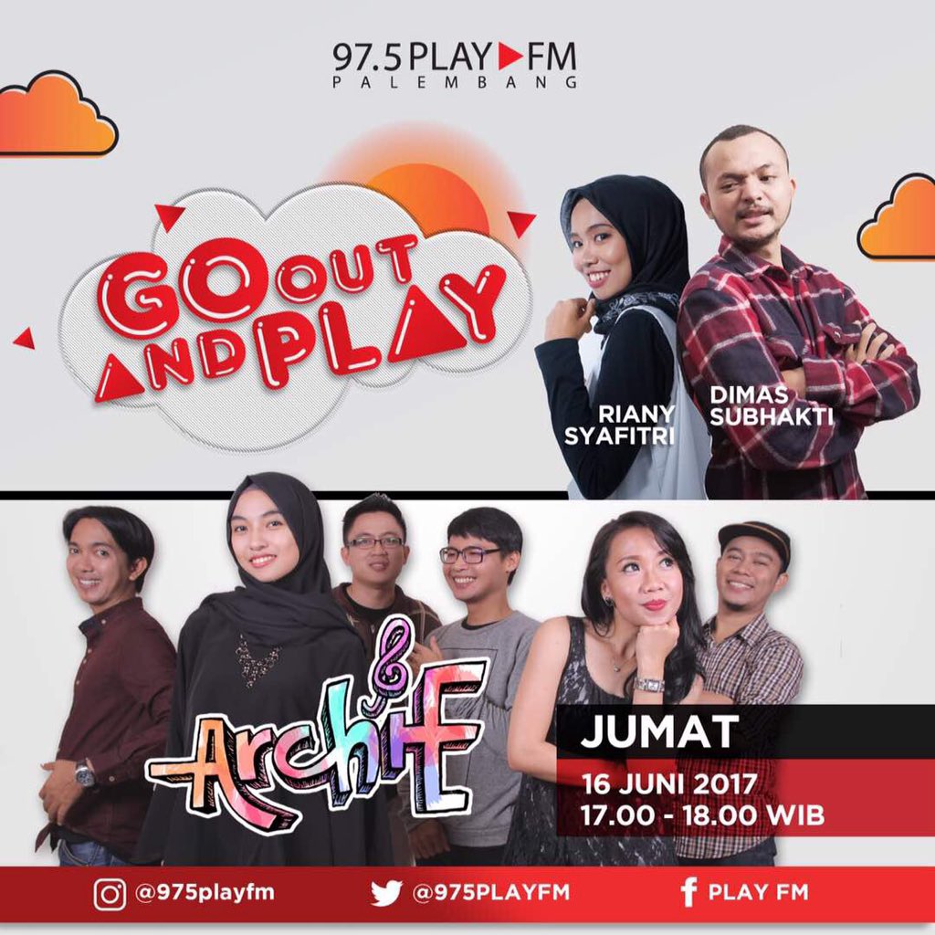 ArchiePalembang's tweet image. Halo Fellaz
Jgn lewatin obrolan seru 97.5playfm brng ArchiE jam 5-6 sore ini yah. Di program Go Out and Play
•
is.gd/975playfm