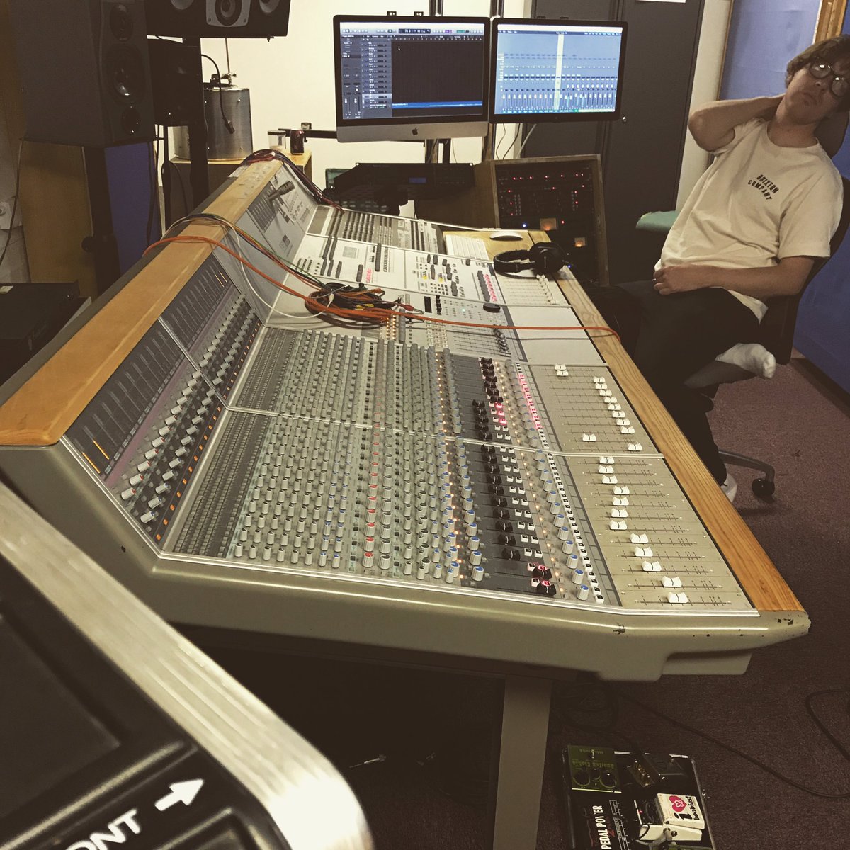 Ohboytheband's tweet photo. #albumwork last night. https://t.co/wokLXRqB1B