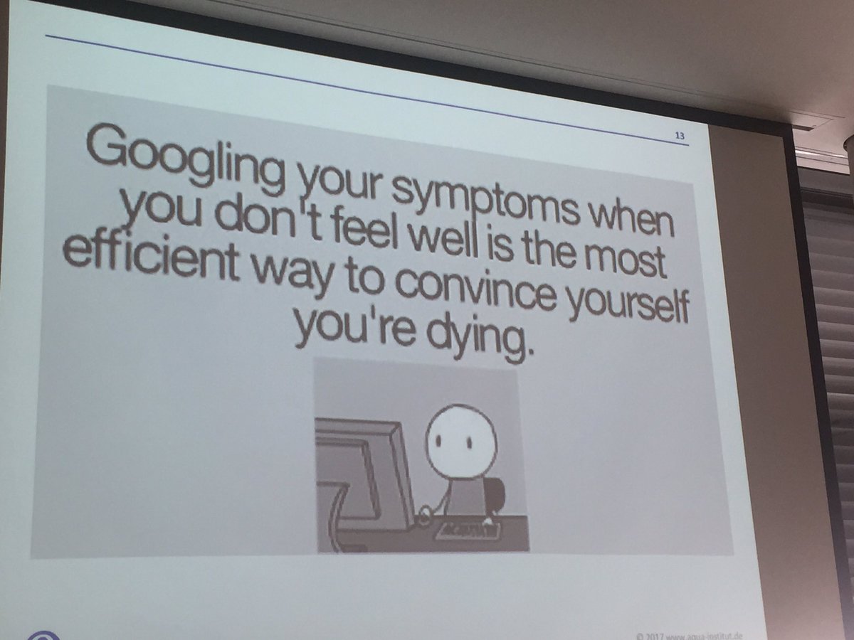 PeterLachman's tweet photo. .@qi_forum #QIForum @ISQua what happens when you look at dr google https://t.co/gzrSbWsdLl