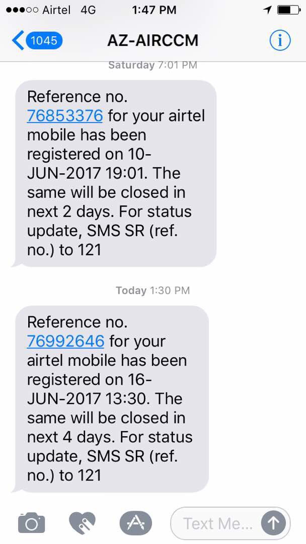 dj_abhishekm's tweet photo. 4 days my ass 😡 Your kidding me ? Again!! Lol @Airtel_Presence @airtelindia 

#yousuck #nointernet  #cheats #frauds #airtelsucks #airtel4g https://t.co/DpmZ8o98vZ