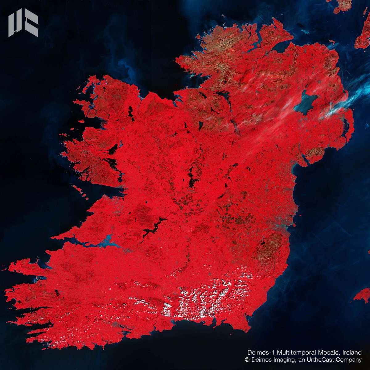 deimosimaging's tweet image. We wish you a happy #Bloomsday2017 with this #DEIMOS1 mosaic of #Ireland! #Ulysses #JamesJoyce