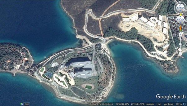 soldaki resim muğla güvercinlik'ten. 2007'de bir yangın çıkıyor ve tekrar yeşillendirileceği söyleniyor. sağdaki resim de bugünkü hali..