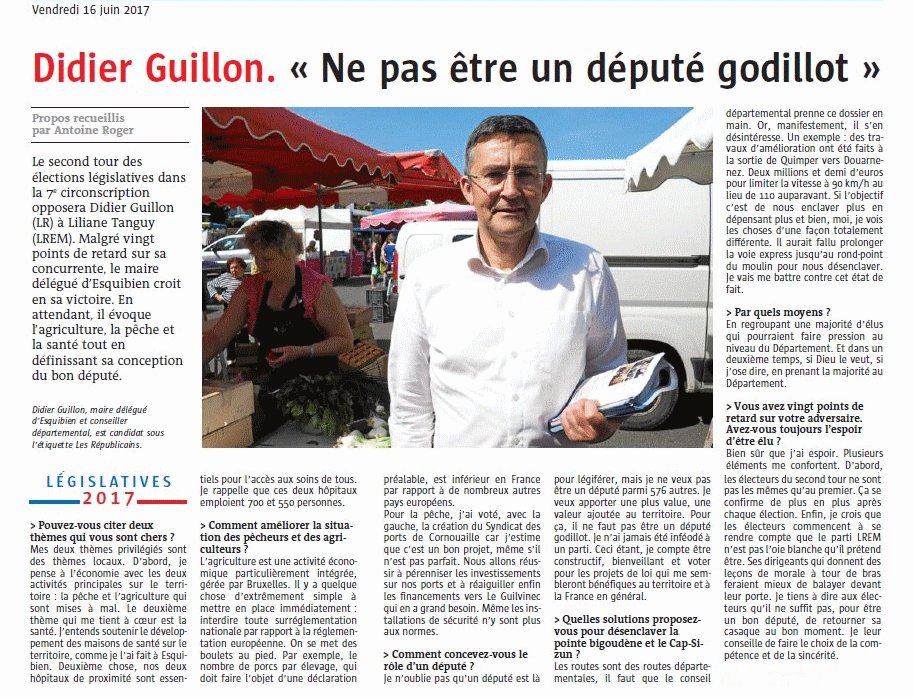 dguillon2017's tweet photo. "Didier Guillon" « Ne pas être un député godillot » - Pour lire l'article entier cliquer ci-contre https://t.co/dut0osJ4I0 https://t.co/GSzCKipahn