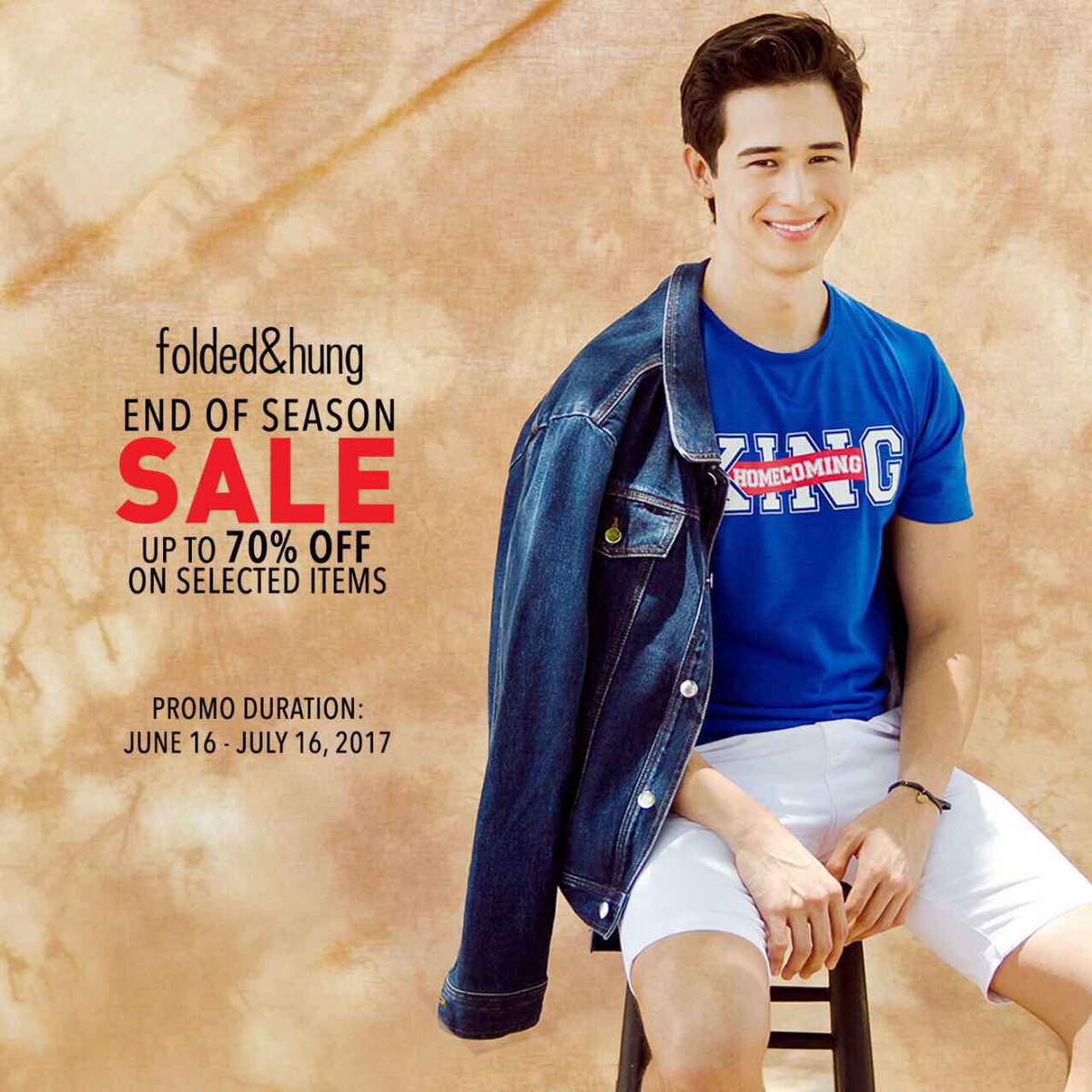 ivandorschner's tweet photo. Payday weekend @foldedandhungph End Of Season SALE today until July 16! Enjoy up to 70% off
#iwearfoldedandhung
#FHClassOf2017
#FHGeneration https://t.co/bDHfJr9liE