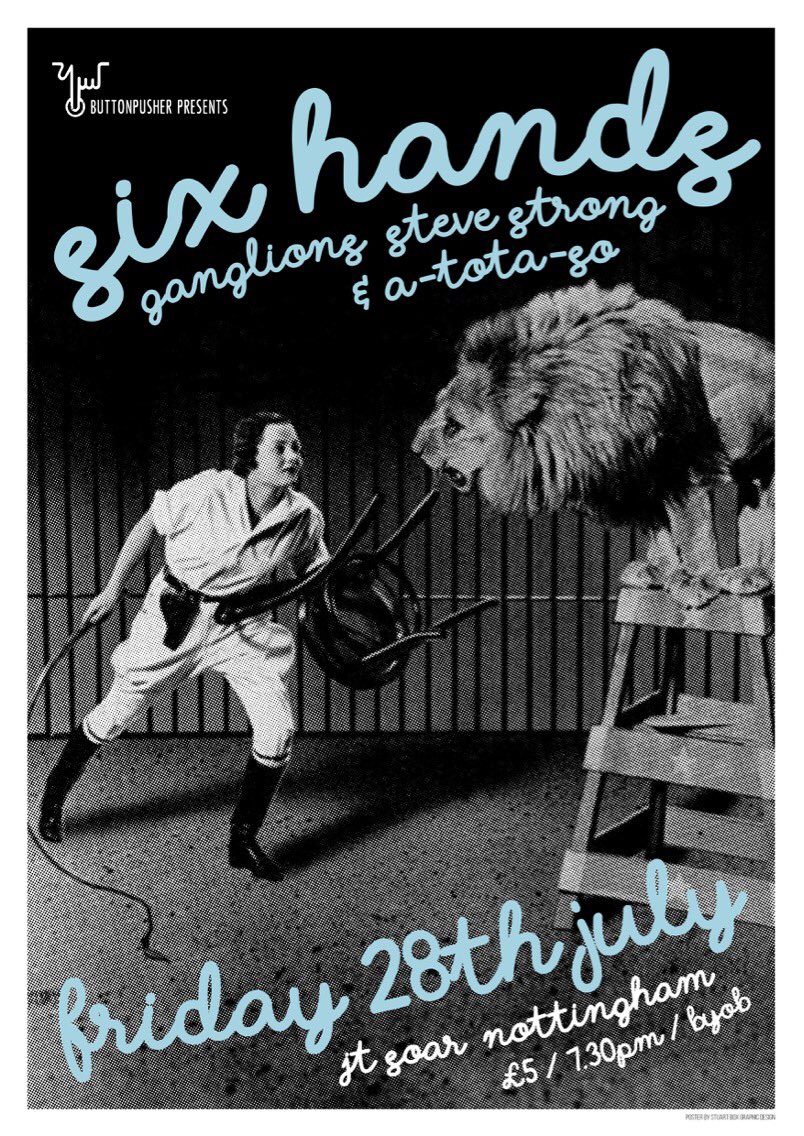 bUTTONpUSHER (@buttonpusherdiy) on Twitter photo Friday 28th July I'll be celebrating my birthday at this little show at <a href="/JTSoar/">JT Soar</a> with Six Hands, <a href="/ganglionsband/">gang-lee-ons</a> <a href="/sstrongmusic/">Steve Strong</a> & <a href="/atotaso/">a-tota-so</a> Friday 28th July I'll be celebrating my birthday at this little show at <a href="/JTSoar/">JT Soar</a> with Six Hands, <a href="/ganglionsband/">gang-lee-ons</a> <a href="/sstrongmusic/">Steve Strong</a> & <a href="/atotaso/">a-tota-so</a>