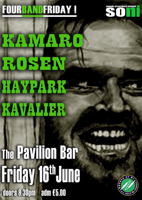 SONILive1's tweet photo. TONIGHT! Live at @pavilionbelfast : Kamaro / Rosen / Haypark / Kavalier - 3 SONI debuts! #SoniLive #FourBandFriday #NIMUSIC https://t.co/iqdfBwf7qQ
