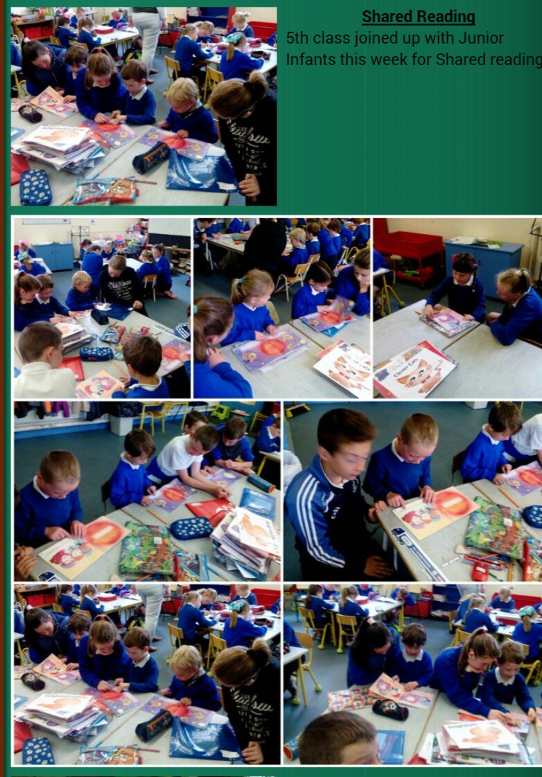 Shared Reading.
5th class joined up with Junior Infants this week for shared reading.
For more check; castletownshendns.ie/pupil-s-work.h…